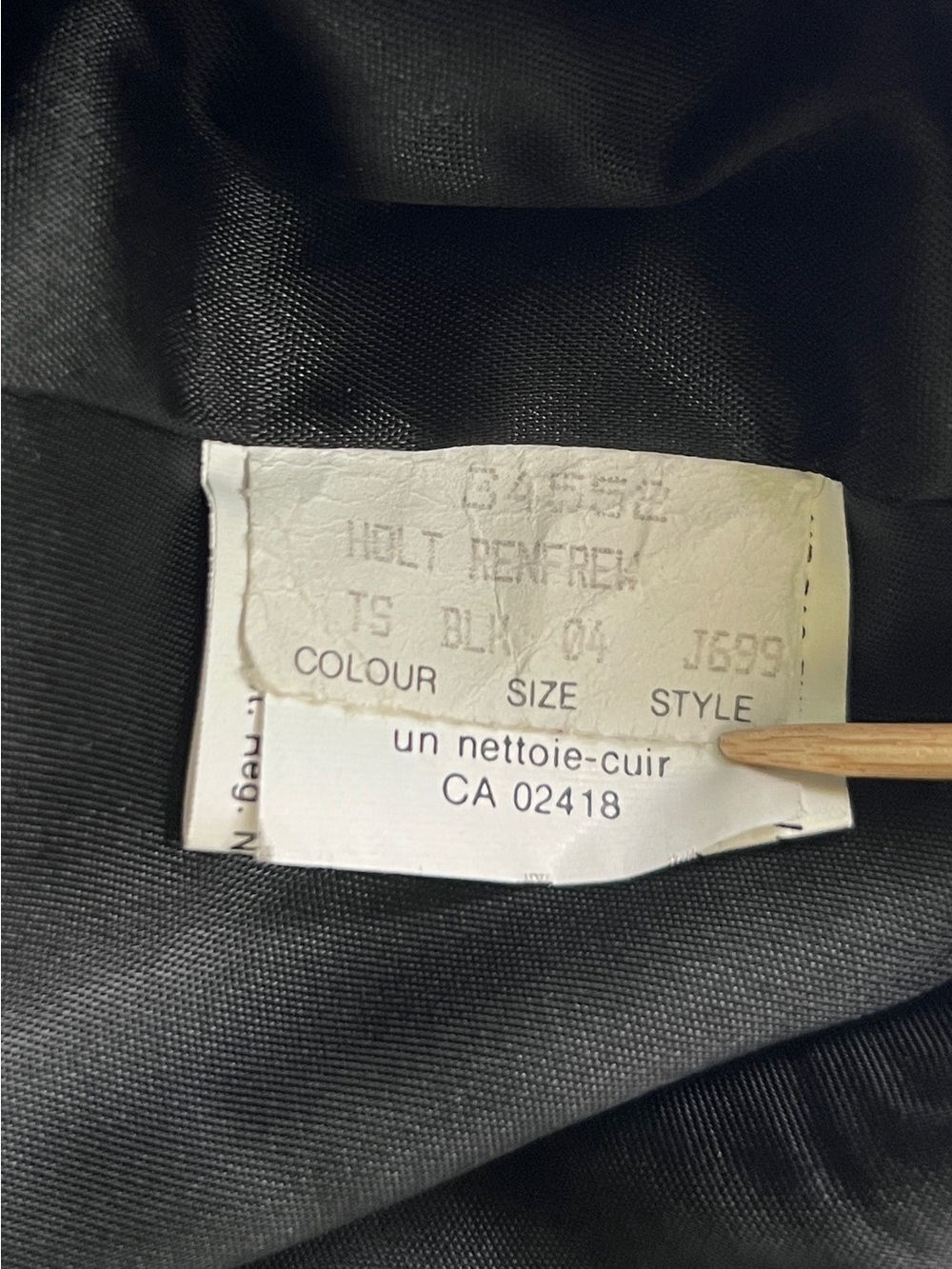 Holt Renfrew Black Leather Pencil Skirt 28” waist - Picture 7 of 11